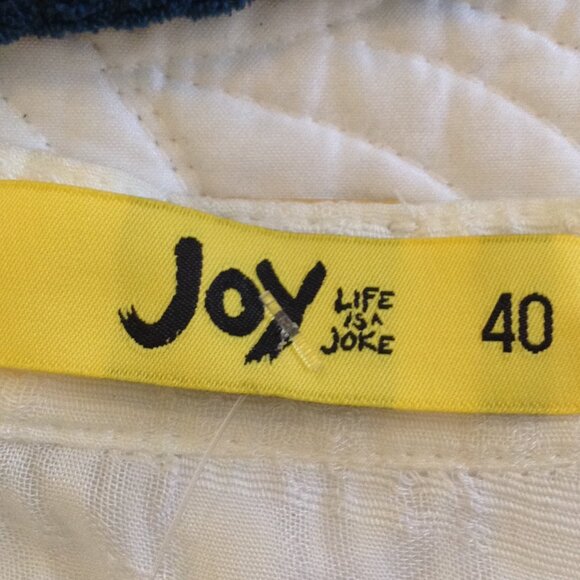 Joy "40" Emmy Blouse; Life is a Joke; "M" Hi-Lo Peasant Blouse, Embroidered Cute - Picture 4 of 5